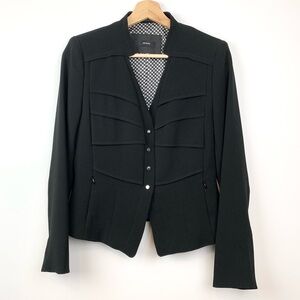 Riani Blazer Sz 6 Black Long Sleeves Pockets Elegant Office Core